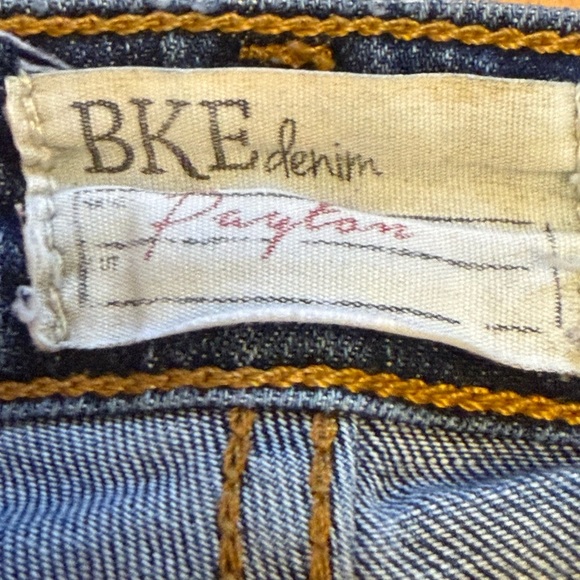 Bke Payton Jeans Straight Leg Women’s 28x23 Crop Med Wash Distressed Casual - Picture 5 of 12
